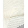 Robe pull à capuche en tricot torsadé de couleur unie, robe à capuche boutonnée à manches longues - Blanc de Crème S | US 4