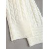 Robe pull à capuche en tricot torsadé de couleur unie, robe à capuche boutonnée à manches longues - Blanc de Crème S | US 4