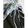 Robe à carreaux en maille torsadée, col cintrée, manches longues et lacets - Vert profond S | US 4