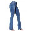 Jean évasé taille haute avec poches et braguette zippée - Bleu Toile de Jean L | US 8