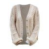 Pull cardigan texturé de couleur unie, ouvert sur le devant, épaules tombantes - Abricot XL | US 10