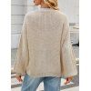 Pull cardigan texturé de couleur unie, ouvert sur le devant, épaules tombantes - Abricot XL | US 10