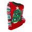 Pull à manches longues imprimé sapin de Noël, lettres et flocons de neige - Rouge XXL | US 14