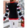 Pull à manches longues imprimé sapin de Noël, lettres et flocons de neige - Noir L | US 8