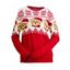 Pull de Noël colorblock ours avec chapeau imprimé flocon de neige haut à manches longues - Rouge M | US 6