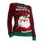 Pull de Noël à manches longues et imprimé Père Noël et flocons de neige - Rouge foncé XXL | US 12