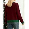 Pull de Noël à manches longues et imprimé Père Noël et flocons de neige - Rouge foncé XXL | US 12