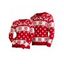 Christmas Outfit Elk Snowflake Print Long Sleeve Couple Sweater - Rouge S | US 4
