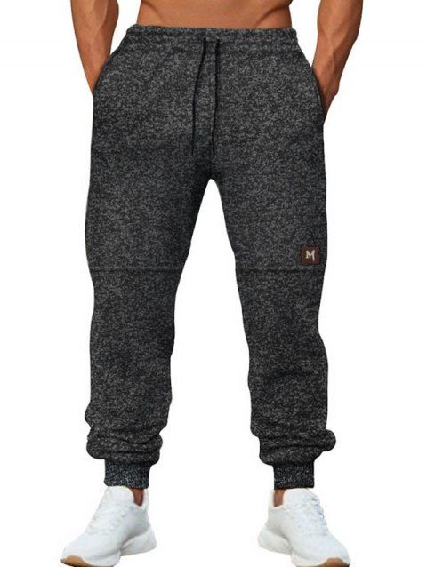 Pantalon chiné pour homme avec cordon de serrage et poches à nouer à la cheville