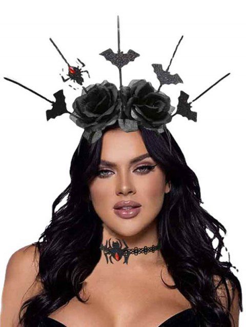 Accessoires de cosplay d'Halloween Serre-tête chauve-souris rose Ensemble tour de cou araignée
