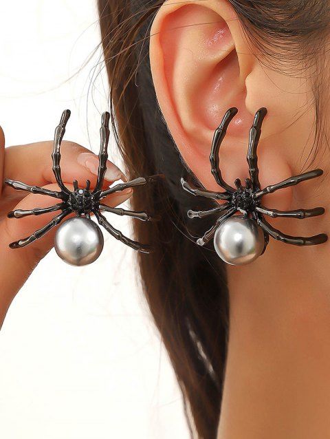 Boucles d'oreilles gothiques Halloween Boucles d'oreilles géométriques araignées