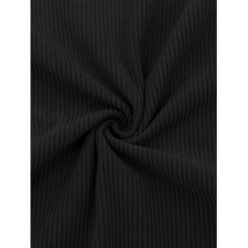 Men's Colorblock Corduroy Sweatshirt Textured Stand Up Collar Top