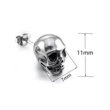 2 Pair Halloween Stud Earrings Skull Gothic Earrings