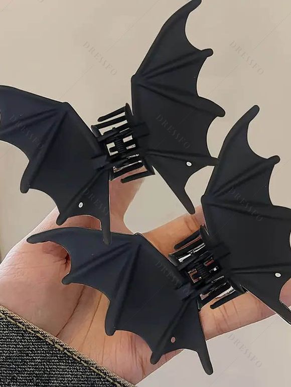 Accessoire pour cheveux chauve-souris à griffes gothiques d'Halloween - Noir 