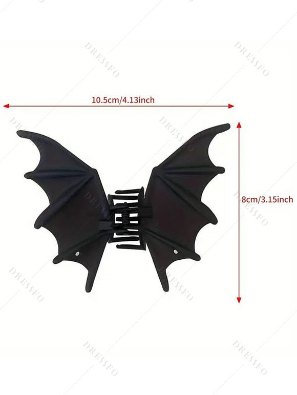 Accessoire pour cheveux chauve-souris à griffes gothiques d'Halloween - Noir 