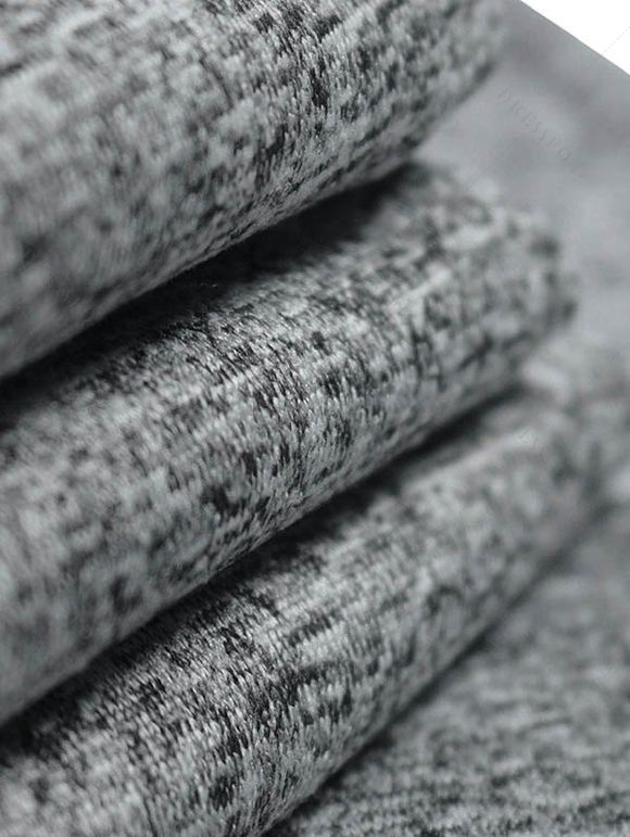 Pantalon chiné pour homme avec cordon de serrage et poches à nouer à la cheville - Gris Clair XXXL