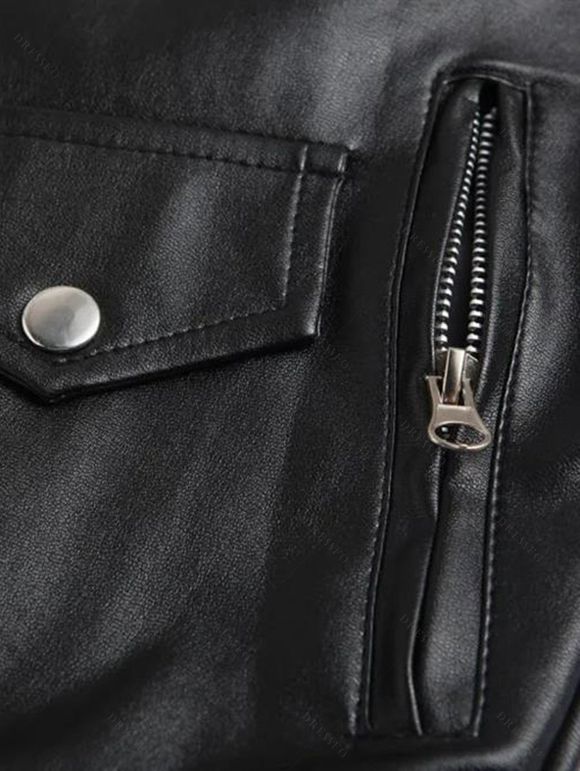 Gilet de couleur unie pour homme, poches multiples, ceinture auto-agrippante, gilet zippé - Noir XXXL