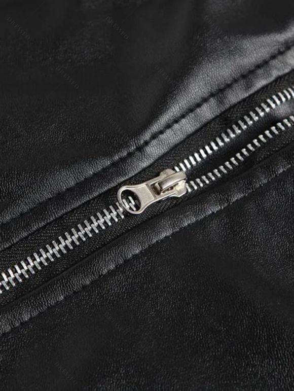 Gilet de couleur unie pour homme, poches multiples, ceinture auto-agrippante, gilet zippé - Noir XXXL