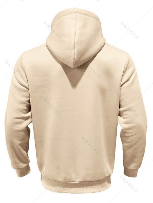 Sweat à capuche pour homme avec surpiqûres et cordons de serrage - café lumière XXXL