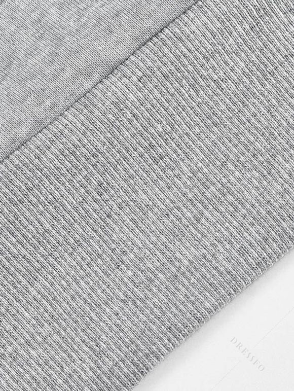 Sweat-shirt colorblock pour homme avec poche avant zippée et col montant - Gris Clair XL