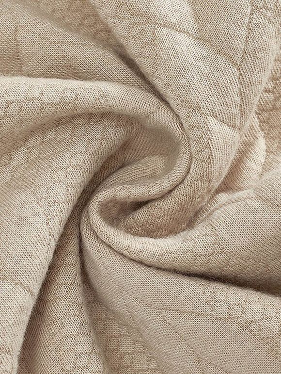 Sweat-shirt uni à col montant et fermeture éclair pour homme - café lumière XXXL