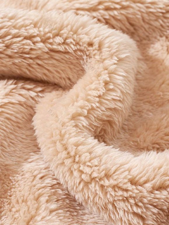 Manteau à capuche uni pour homme, avec poche zippée et manches longues - café lumière XXXL