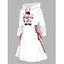 Robe courte trapèze à manches longues et capuche à lacets et motif élan de Noël - multicolor D XXL | US 14