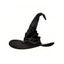Chapeau de sorcier en satin froissé pour Halloween - Noir 