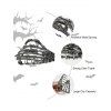 Lot de 3 pinces à cheveux gothiques Halloween en forme d'araignée, de squelette et de chauve-souris - Argent 