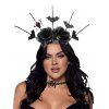 Accessoires de cosplay d'Halloween Serre-tête chauve-souris rose Ensemble tour de cou araignée - Noir 