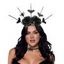 Accessoires de cosplay d'Halloween Serre-tête chauve-souris rose Ensemble tour de cou araignée - Noir 