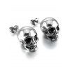 2 paires de boucles d'oreilles à tige Halloween, boucles d'oreilles gothiques tête de mort - multicolor A 