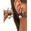 Boucles d'oreilles gothiques Halloween Boucles d'oreilles géométriques araignées - Noir 
