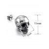 2 paires de boucles d'oreilles à tige Halloween, boucles d'oreilles gothiques tête de mort - multicolor A 