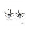 Boucles d'oreilles gothiques Halloween Boucles d'oreilles géométriques araignées - Noir 