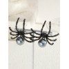 Boucles d'oreilles gothiques Halloween Boucles d'oreilles géométriques araignées - Noir 