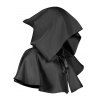Cape de fête cosplay d'Halloween de couleur unie - Noir 