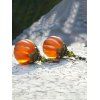 Boucles d'oreilles Halloween Citrouille Faux Gem Boucles d'oreilles Vintage - Orange Foncé 