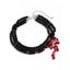Collier ras du cou gothique Halloween à perles et pierres précieuses synthétiques colorblock - Blanc 