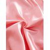 Mini-robe de nuit à empiècements floraux de couleur unie - Rose XL | US 10