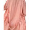 Ensemble de 3 pièces pour le salon, couleur unie, soutien-gorge, short, haut ouvert sur le devant avec ceinture - Rose XL | US 10