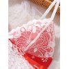 Ensemble de vêtements de détente à empiècements en dentelle, haut et bas à nœud papillon Holiday Elements - Rouge Cerise S | US 4