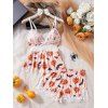 Ensemble de vêtements de détente à empiècements en dentelle, haut et bas à nœud papillon Holiday Elements - CORAL ROSE XL | US 10
