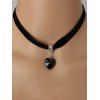 Gothic Outfit Solid Color Skew Neck Top Grommet Pants and Rings Choker Set - Vert Armée S | US 4