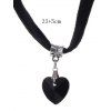 Gothic Outfit Solid Color Skew Neck Top Grommet Pants and Rings Choker Set - Vert Armée S | US 4