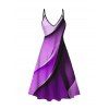 Ensemble robe pour femme, robe à bretelles spaghetti imprimée ombrée et robe ouverte sur le devant - Concorde L | US 8-10