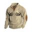 Sweat-shirt d'Halloween pour homme, imprimé squelette colorblock, col montant, style gothique - café lumière XXXL