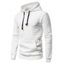 Sweat à capuche à motif géométrique texturé et couleur unie pour homme avec cordon de serrage - Blanc XXL