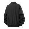 Manteau uni à manches longues et poches zippées pour homme - Noir XXXL