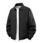 Manteau uni à manches longues et poches zippées pour homme - Bleu Marine XXXL